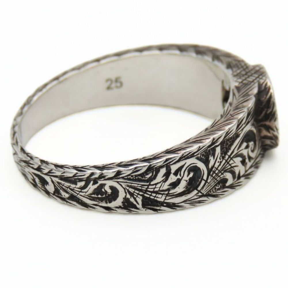 Gucci Ring Interlocking G Arabesque 25 Silver 925… - image 5